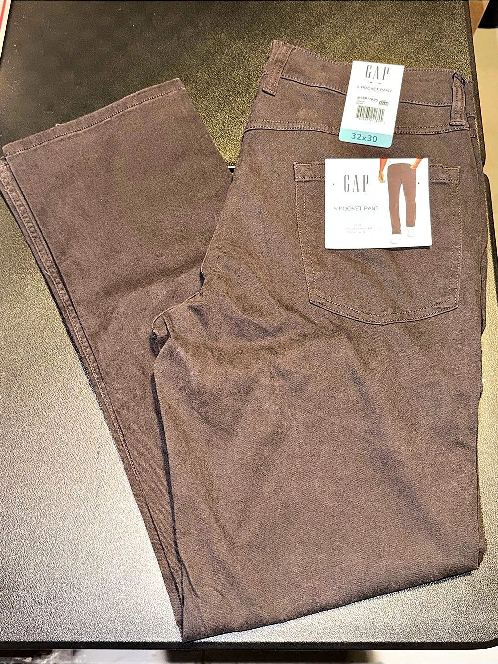 GAP 5 Pocket Pant Slim Fit Pants in Brown Waist 32x30 NWT